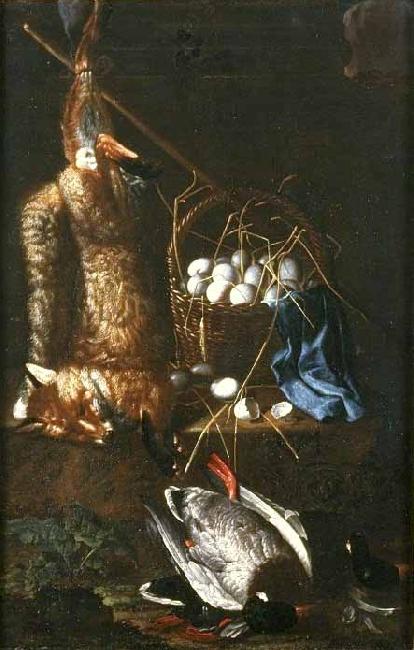 Hamilton Easter Field Still life with a dead fox and ducks oil painting image